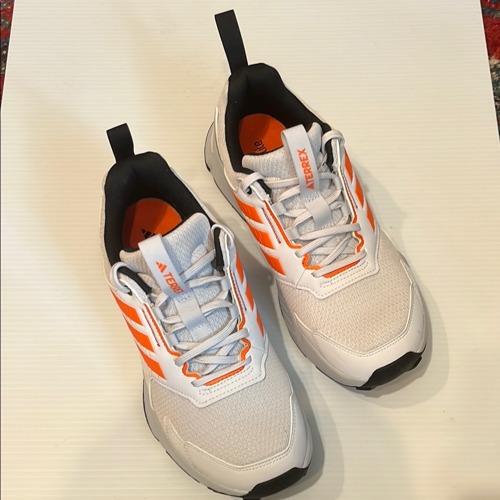 Adidas Terrex Trail Sneakers-White and Bright Orange